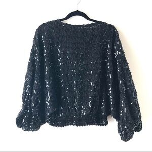 Vintage Miss H Sequin Batwing Disco 🕺 70s/80s Top